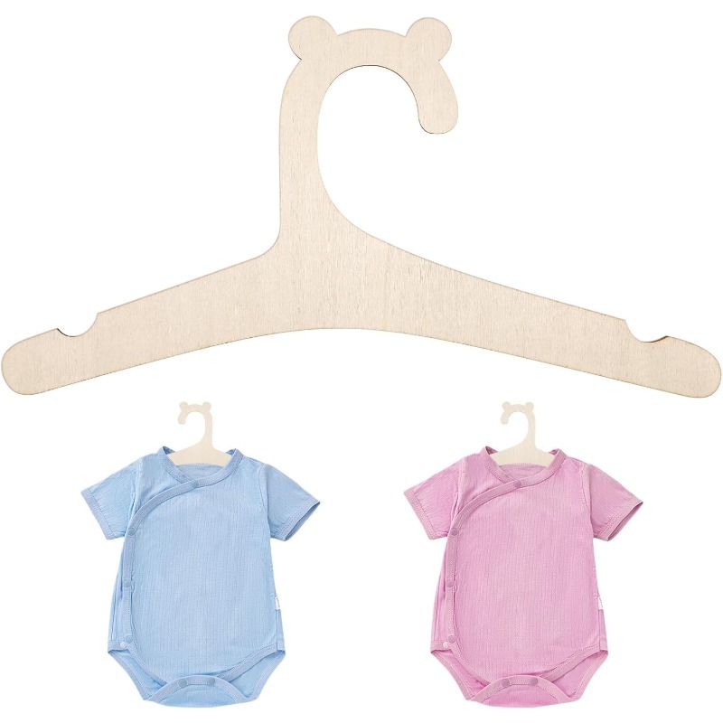 Baby Nursery Decor Girl - حامل ملابس أطفال خشبي بتصميم دب