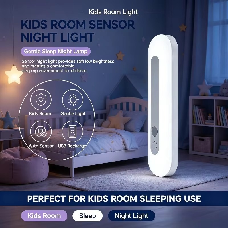 Baby Nursery Wall Lights - مصباح ليلي ذكي يعمل بالبطارية مع