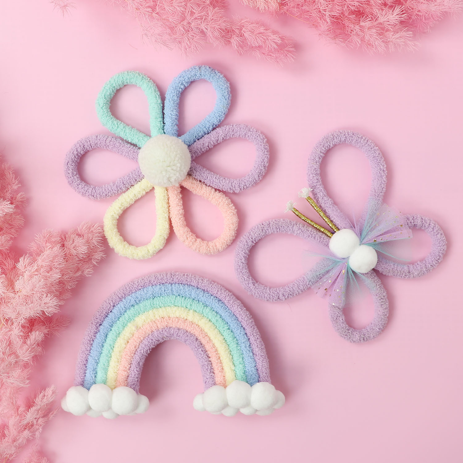 Baby Nursery Decor Girl - ديكور جداري على شكل فراشة وزهرة