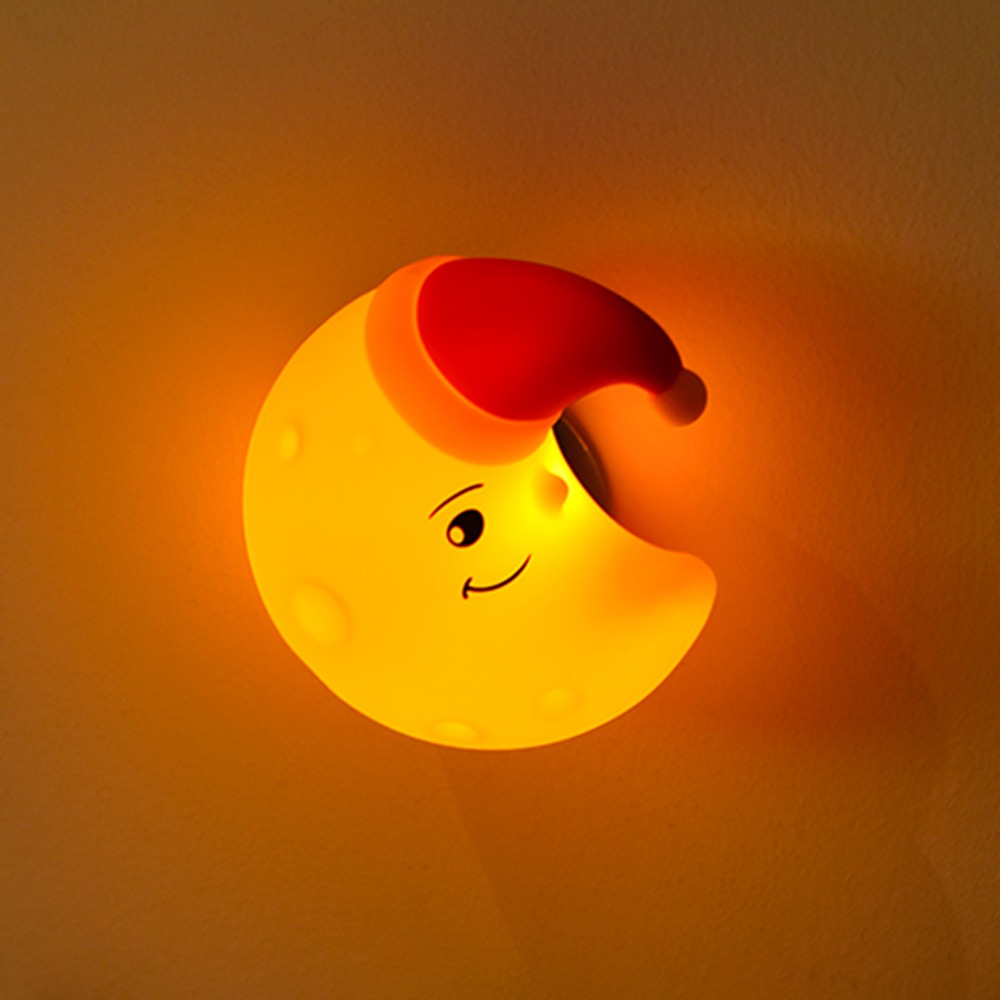 Baby Nursery Wall Lights - مصباح ليلي لطيف من السيليكون قابل