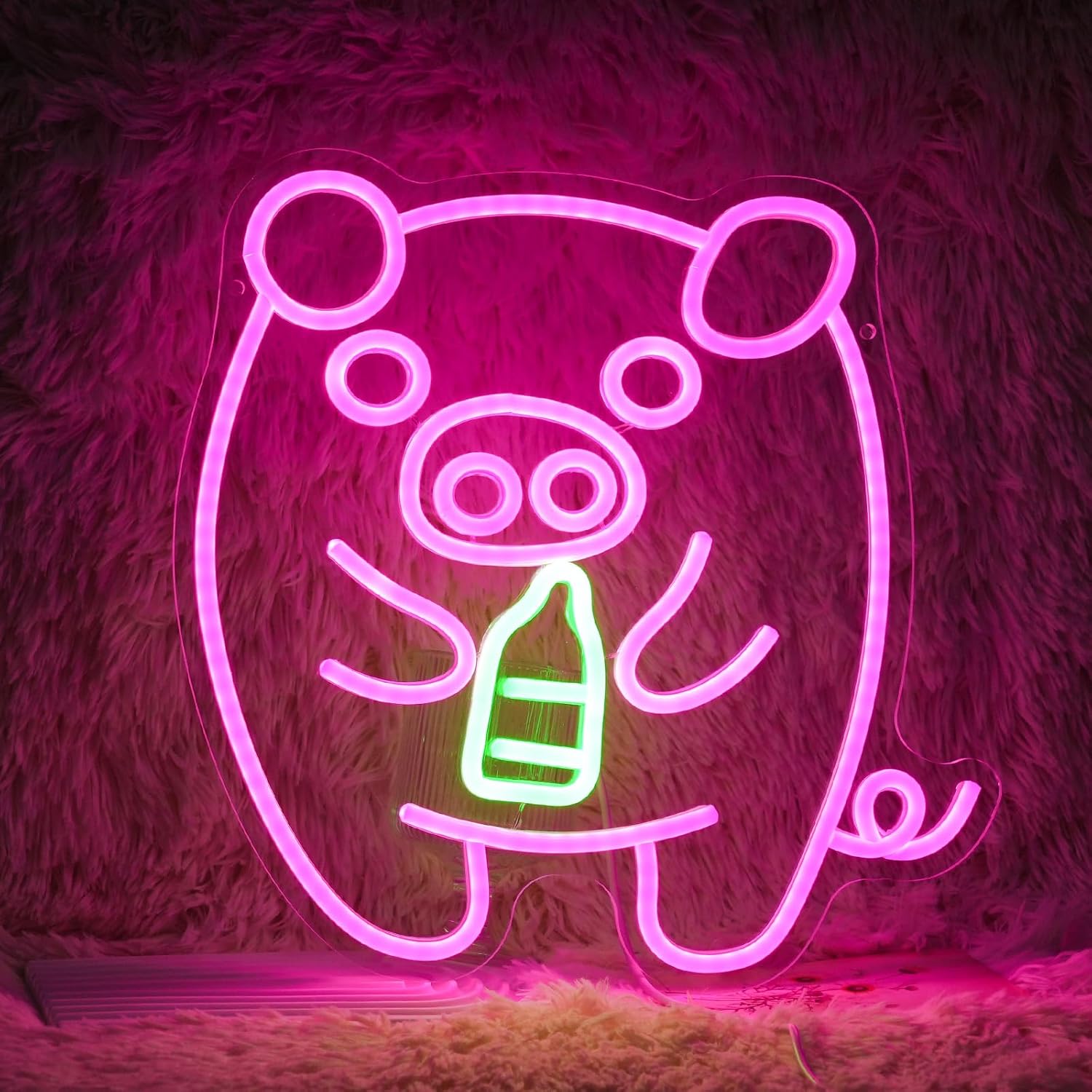 Baby Nursery Wall Lights - لافتة نيون LED على شكل زجاجة