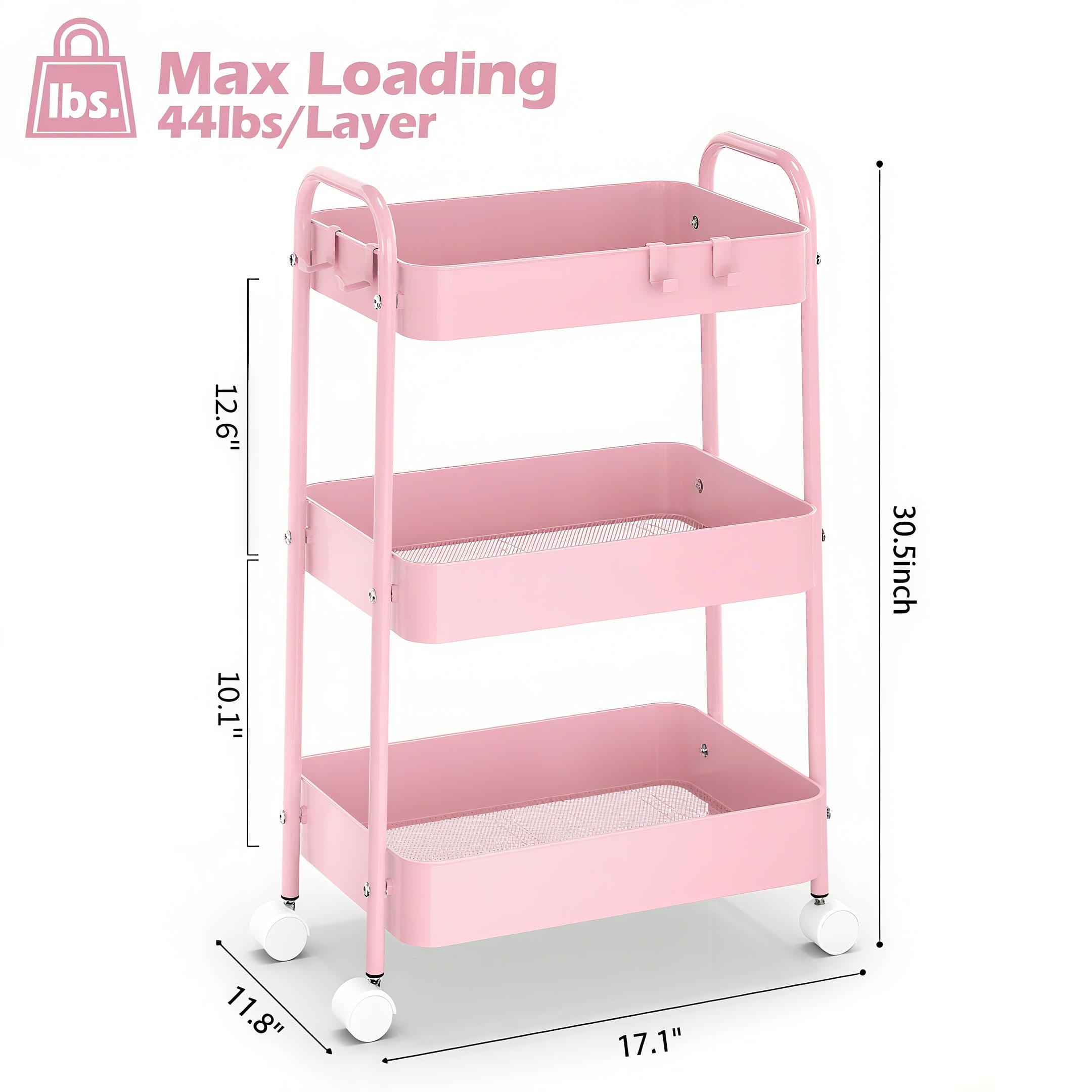 عربة تخزين معدنية بثلاث طبقات  - مراجعة Baby Nursery Trolley وسعره