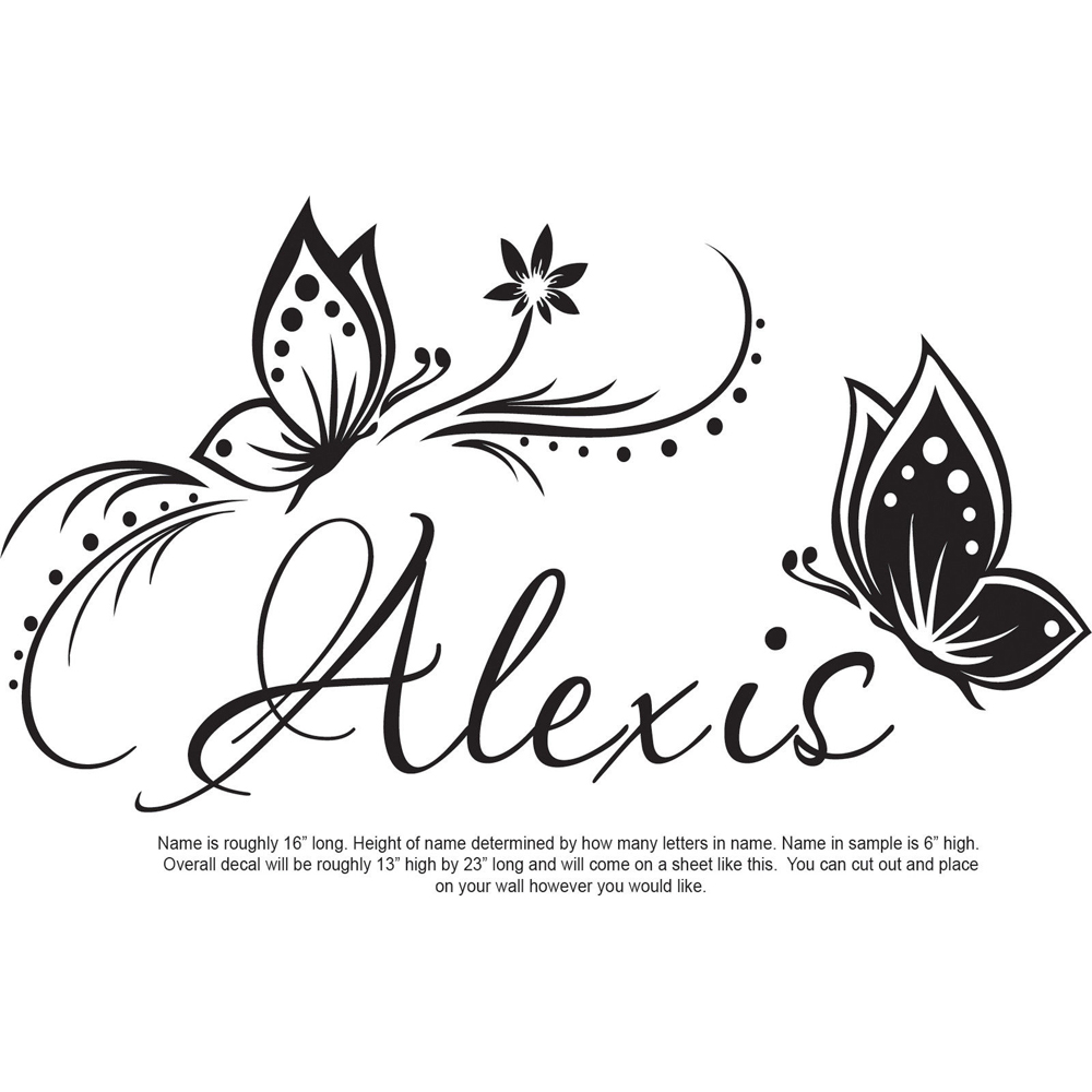 اسم شخصي والفراشات جدار الفيني - مراجعة Baby Girl Nursery Quotes وسعره