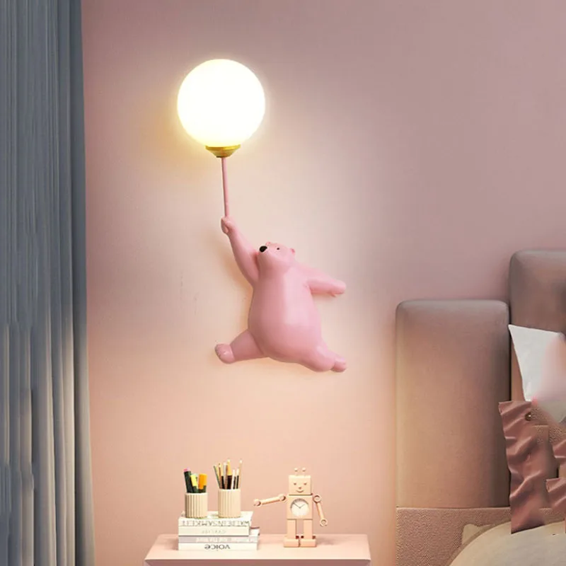 الكرتون الدب القطبي LED الشمعد - مراجعة Baby Nursery Wall Lights وسعره