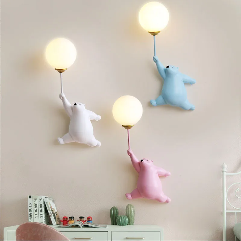 الكرتون الدب القطبي LED الشمعد - مراجعة Baby Nursery Wall Lights وسعره