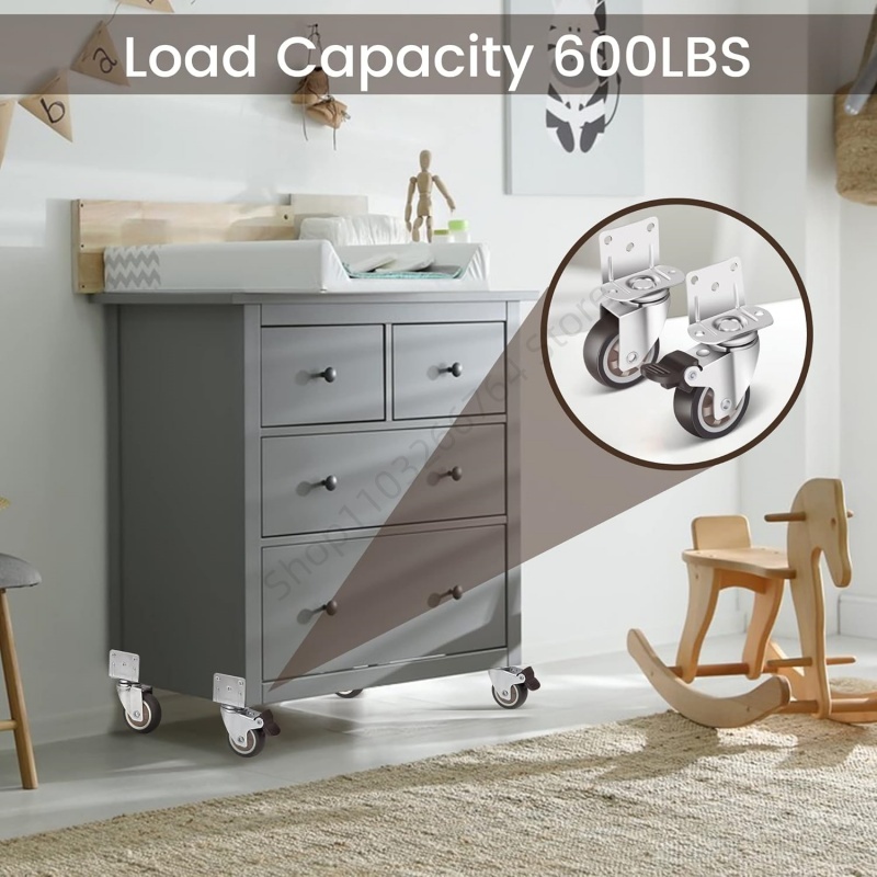 4 قطعة عجلات أثاث شديدة التحمل - مراجعة Baby Nursery Trolley وسعره