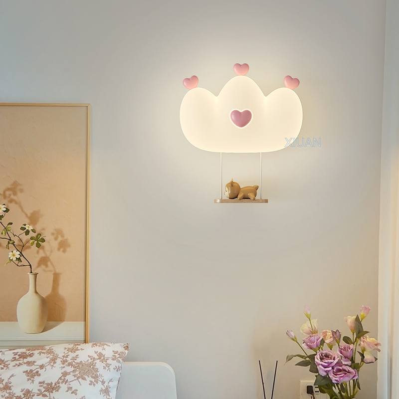 مصابيح حائط بتاج وردي رومانسي  - مراجعة Baby Nursery Wall Lights وسعره