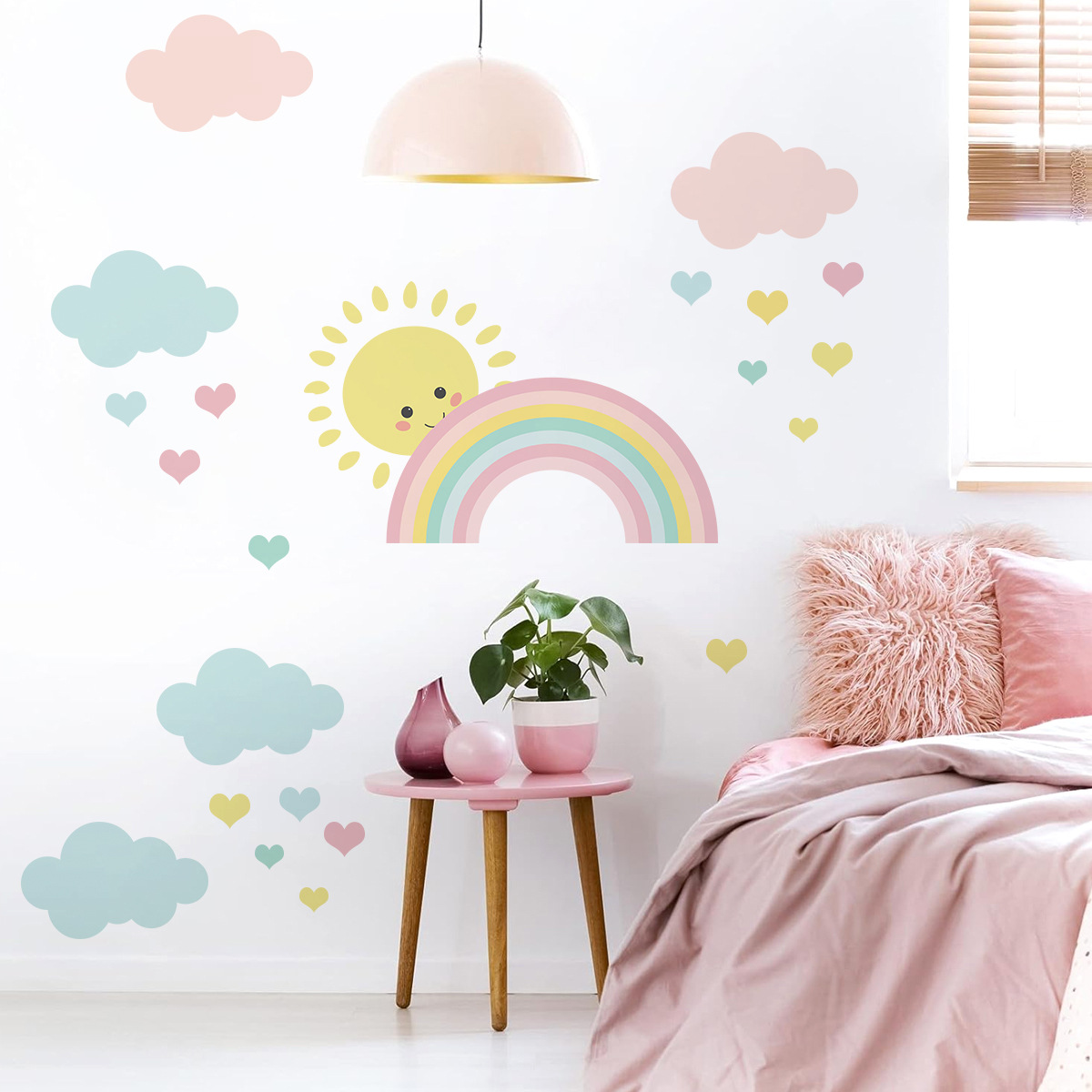 ملصقات جدارية كرتونية للشمس وا - مراجعة Baby Nursery Decor Girl وسعره