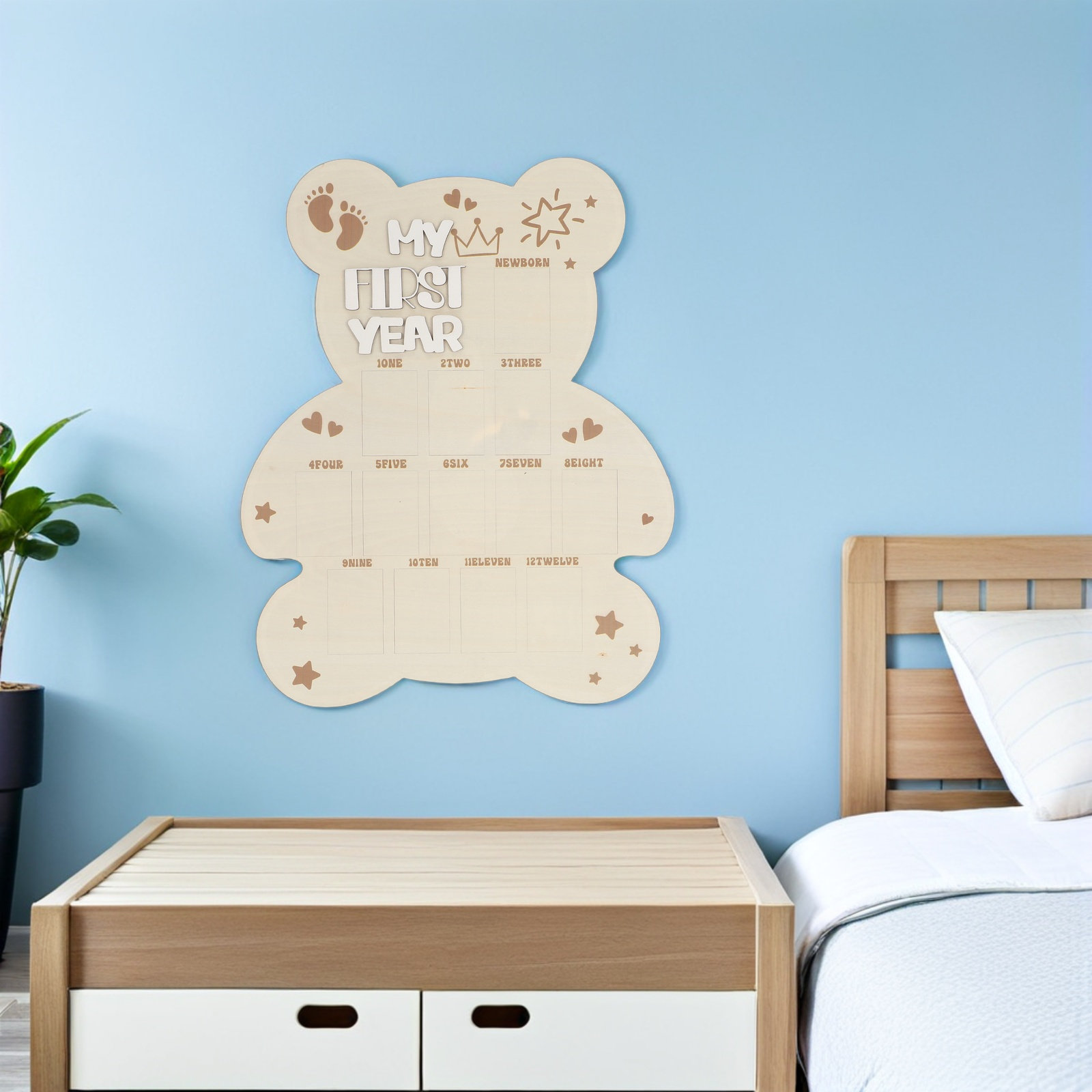 لوحة صور خشبية للمواليد الجدد، - مراجعة Baby Nursery Frames وسعره