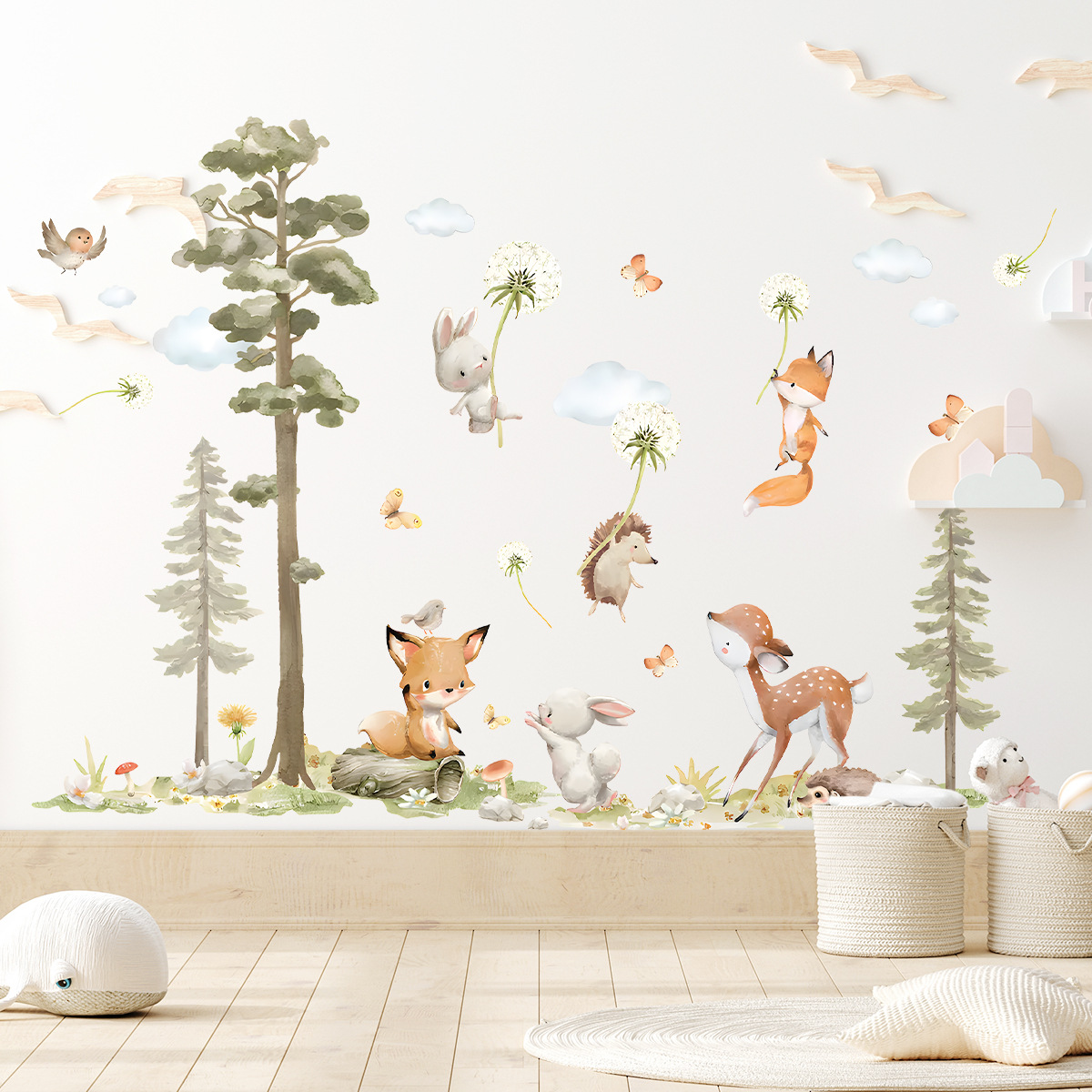 ملصقات حائط لطيفة على شكل حيوا - مراجعة Baby Girl Nursery Quotes وسعره