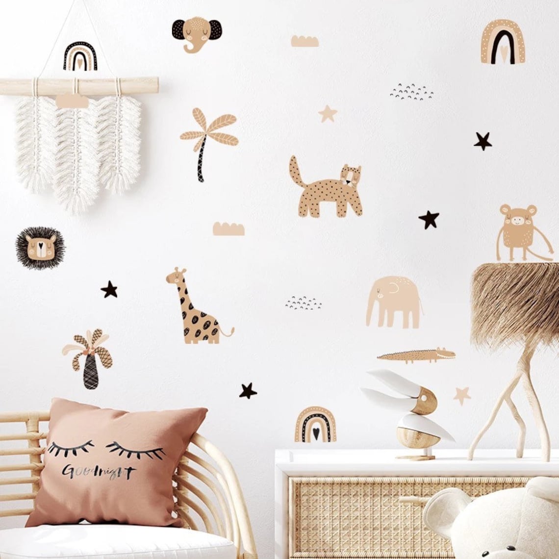ملصقات جدارية بوهو كرتونية بأل - مراجعة Baby Nursery Decor Girl وسعره